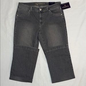 Thre 3 Women's Fashion Denim Grey Boot Cut Jeans